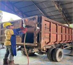 Jasa Perbaikan Bagian Yang Keropos dan Fabrikasi Pintu Vessel + Painting